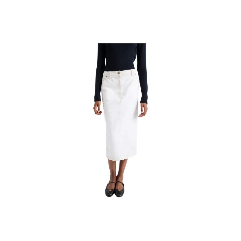 PRADA Casual Long Skirts Women's White-2
