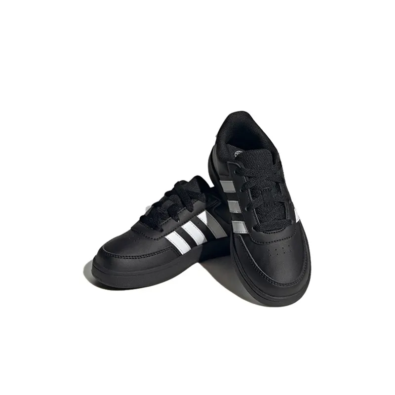 Adidas Neo Breaknet Anti Slip Wear Resistant Low Top Skateboard Shoes Black White Kids'-4