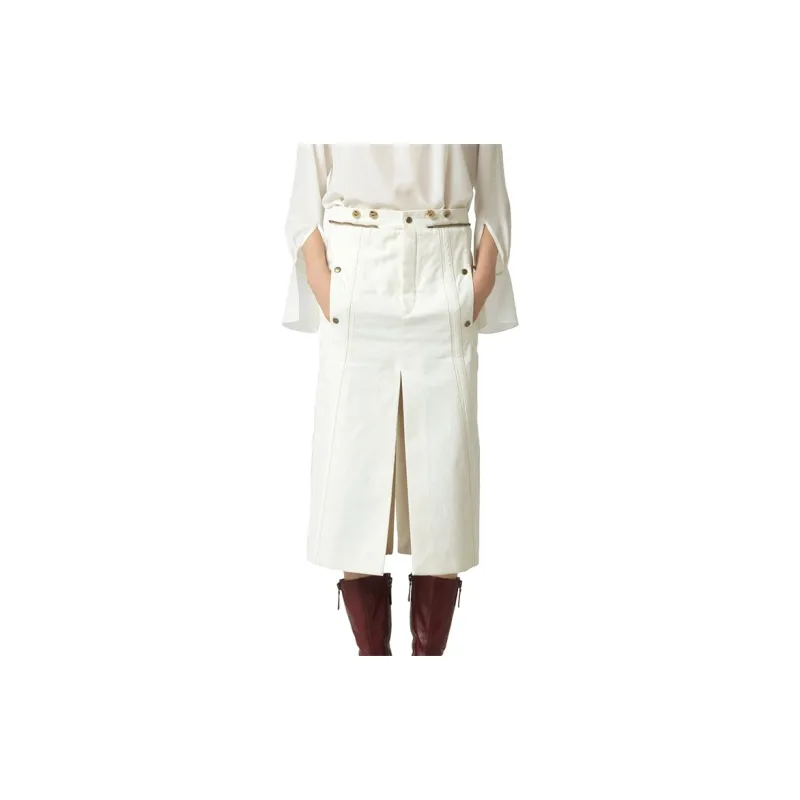 Chloé Casual Long Skirts Women's White-2
