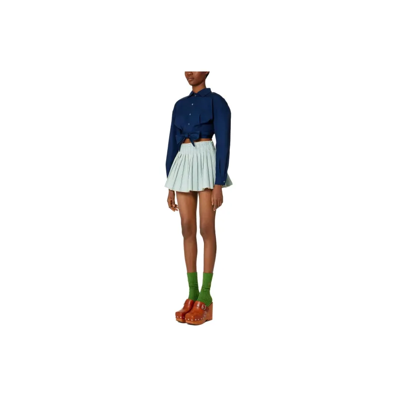 AMIPARIS Wrap Shirt 'Nautic Blue'-2
