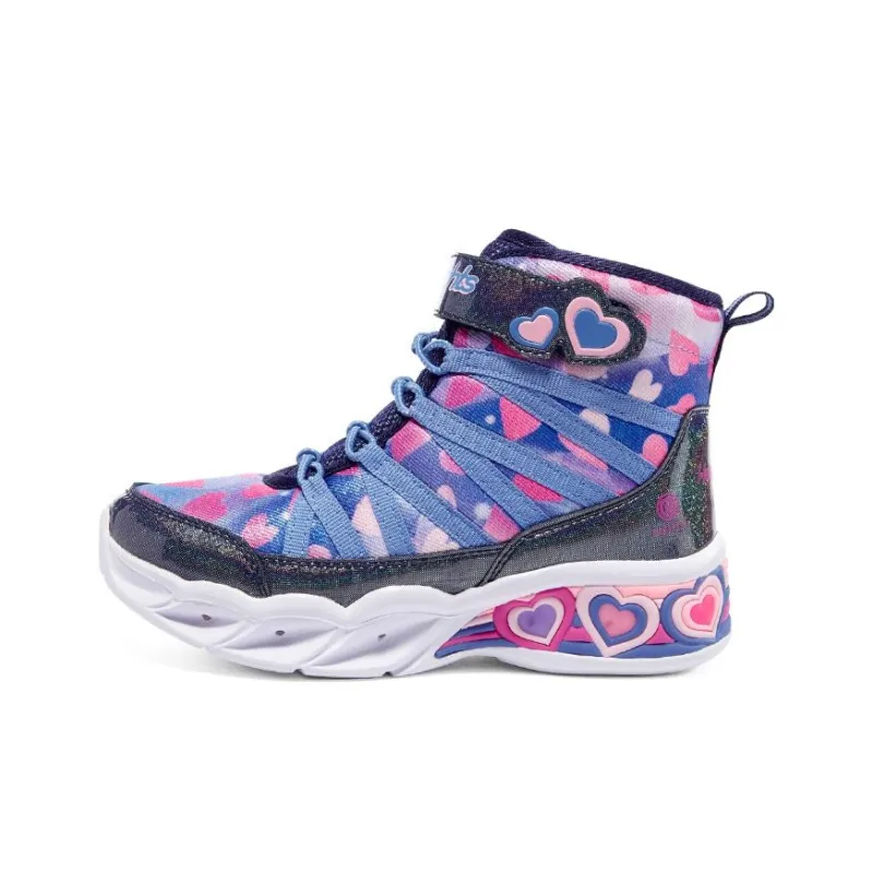 Skechers Abrasion Resistant Rebound Kids Lifestyle Shoes Pink Purple Teenagers-0