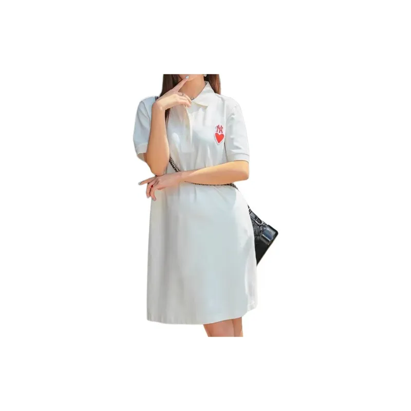 MLB New York Yankees Short Sleeved Dress Women's Cream-2