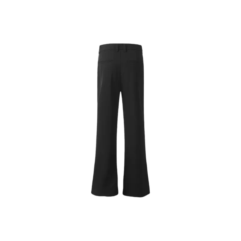 Vine Color Casual Pants Unisex Black-1
