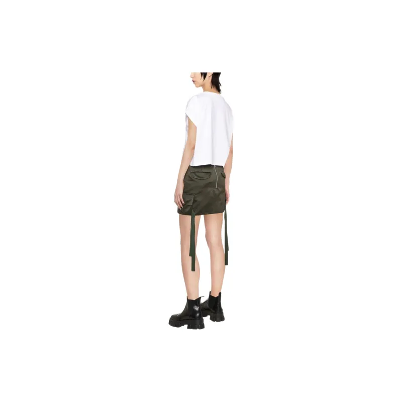 BALMAIN Sequin Logo Round Neck T shirt-2