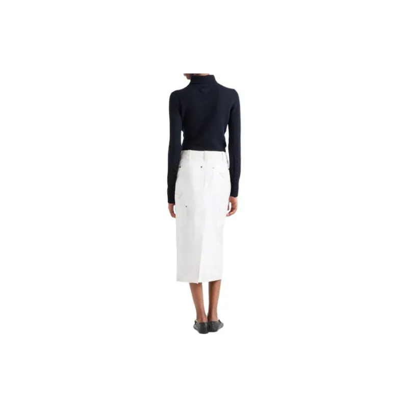 PRADA Casual Long Skirts Women's White-3