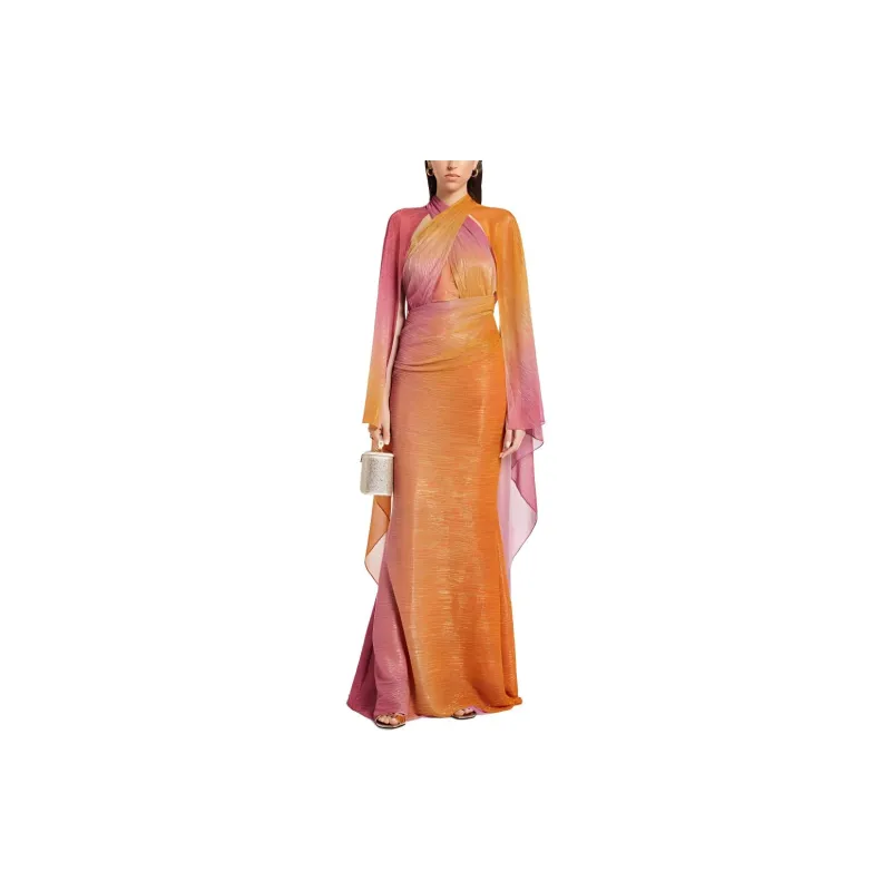 Talbot Runhof Long-Sleeved Dresses Women's Orange-1