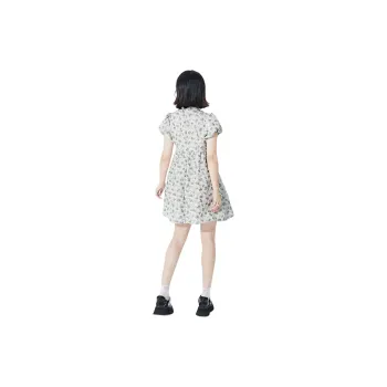 Juden Choi Short Sleeved Dresses Women's Gray Apricot