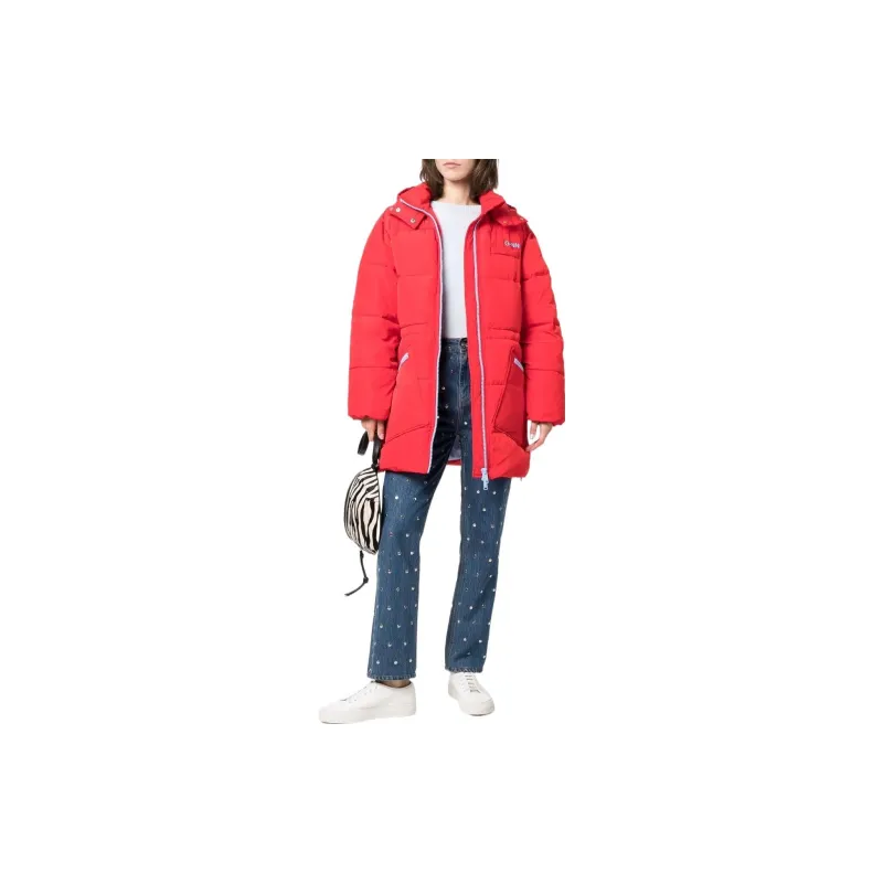 GANNI Tech Puffer Down Jacket 'Red'-1