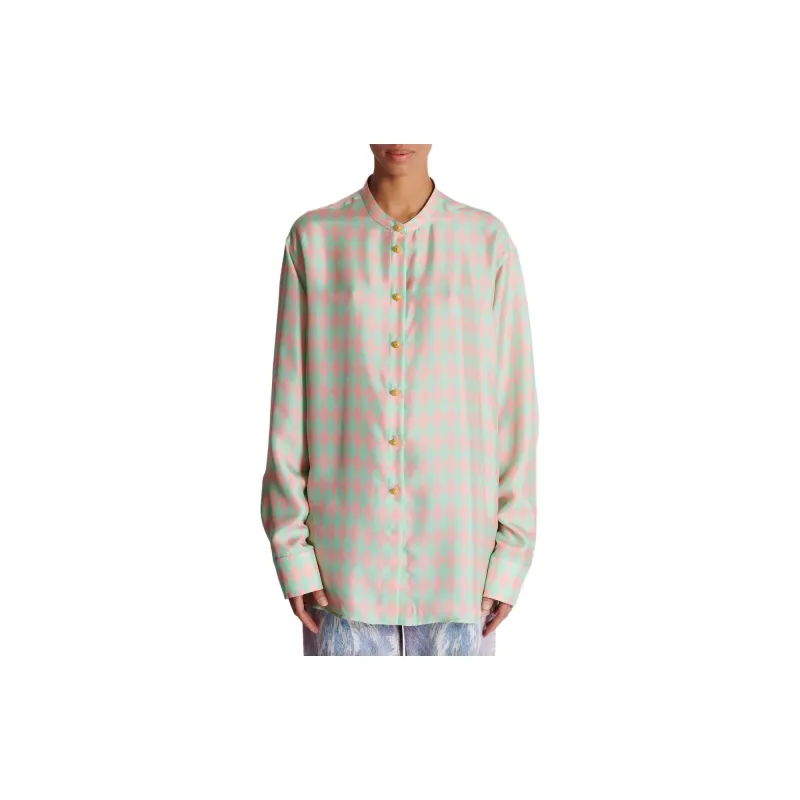 BALMAIN Shirt Women's Pink Green Multicolor-5