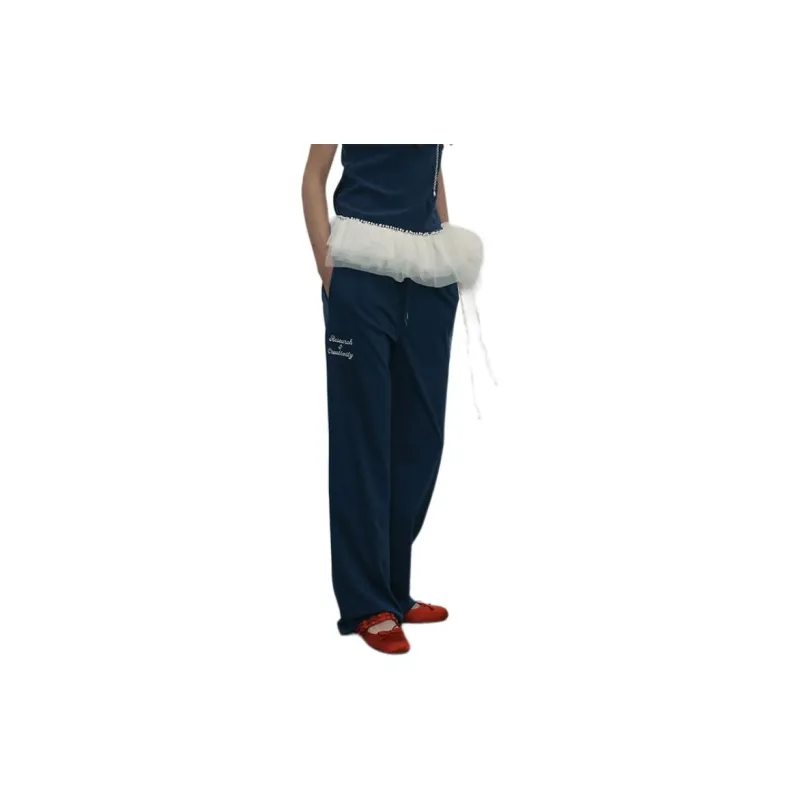 Kirsh SS24 Knitted Sweatpants Women's Dark Marine Blue-2