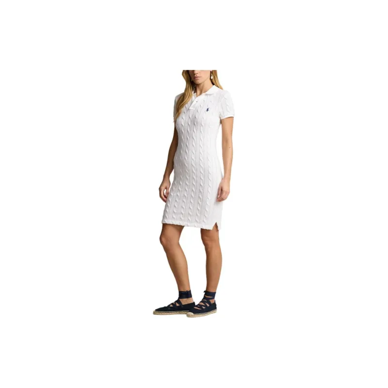 Polo Ralph Lauren SS24 Short Sleeved Dresses Women's White-1