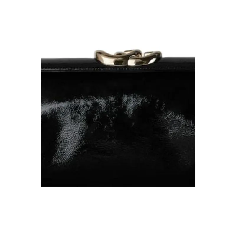 GUCCI Patent Leather Shoulder Bag Small Size Women's Black-7