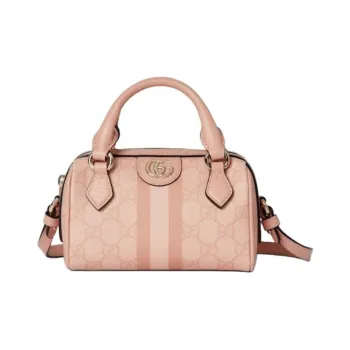 GUCCI Canvas Bag, Shoulder Bag, Crossbody Bag, Handbag Extra Mini Unisex Gray Pink