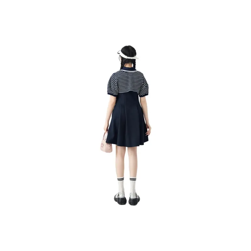 ZIHAN Skirt Set Women's Black Navy Blue-4