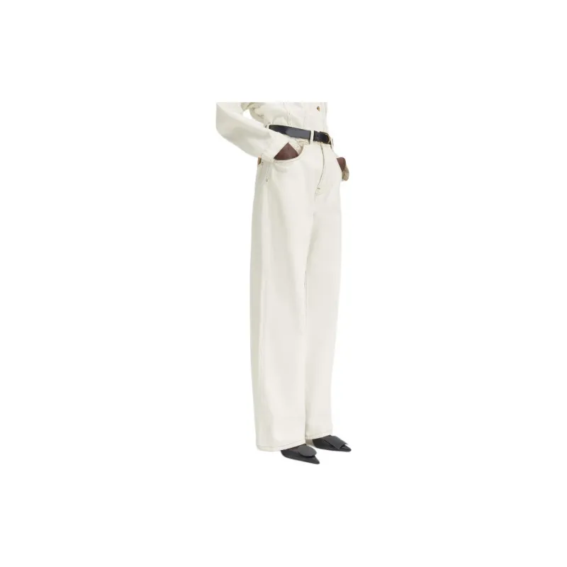 Jacquemus Large Denim Pant 'Off White/Tabac'-3