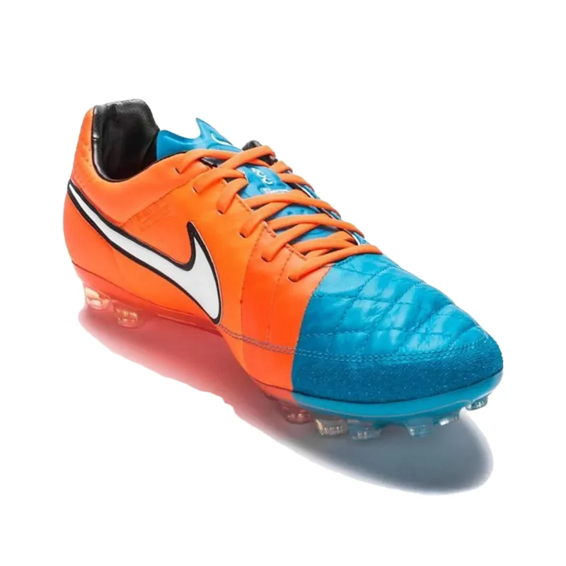 Nike Tiempo Legend 5 AG Artificial Ground Breathable Quick Dry Soccer Shoes Men's Blue Orange-3