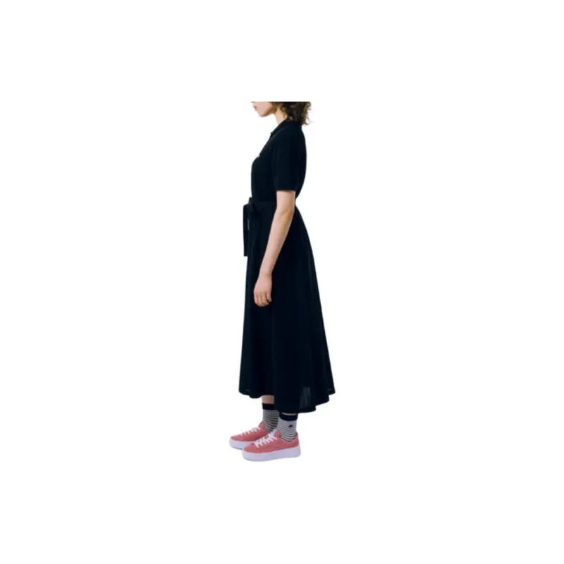 LACOSTE Short-Sleeved Dresses Women's Black-4