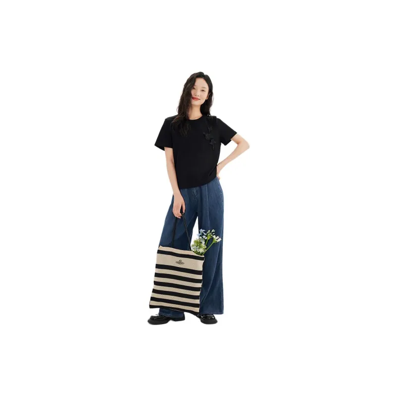 Fragment T Shirts Women's Black-3