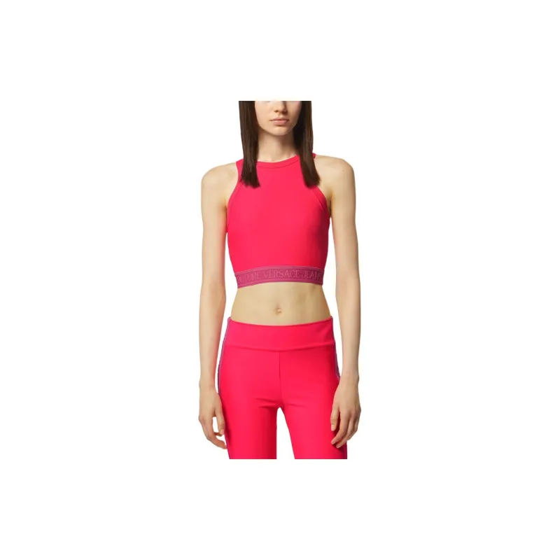 VERSACE JEANS COUTURE SS24 Tank Top Women's Rose Red-2