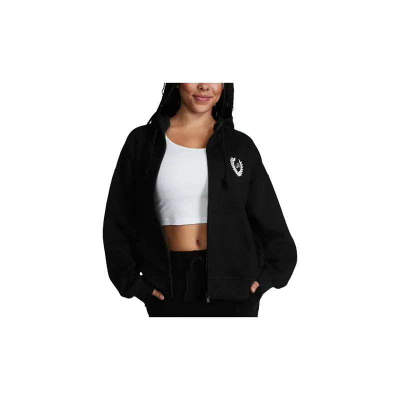 Victoria's Secret PINK IVY FLEECE FULL-ZIP HOODIE/BH Jackets Coats Women's Beverly Hills Pure Black-1
