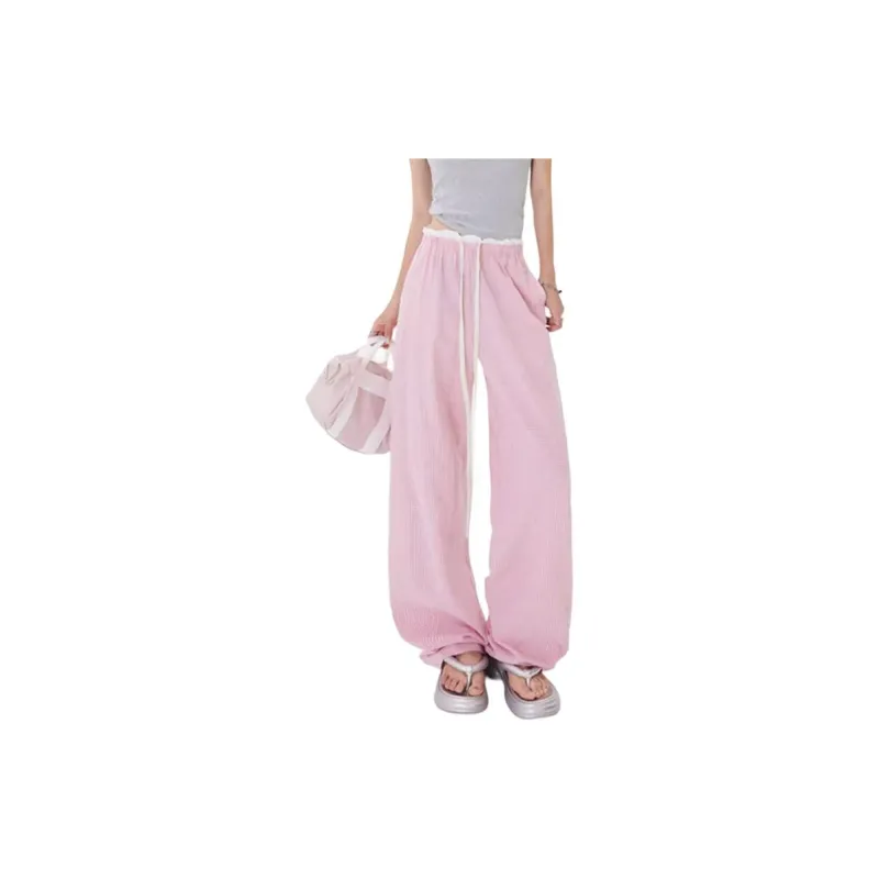ZNZX Casual Pants Women's Rose Red-1