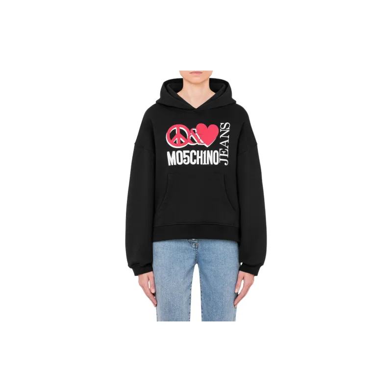 MOSCHINO Jeans Balloon Sleeved Oversized Hoodie-2