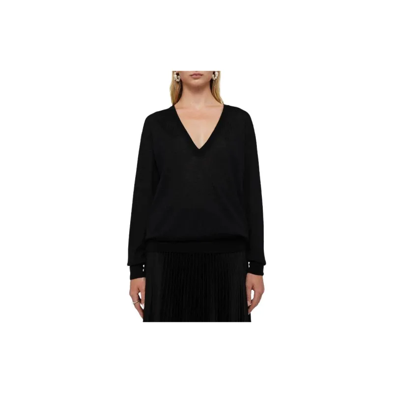 JIL SANDER Long Sleeved V Neck Knitted Top-1