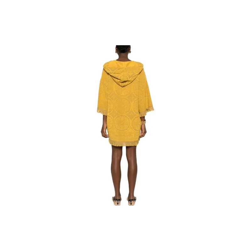Zimmermann FW23 Long-Sleeved Dresses Women's Mustard Yellow-2