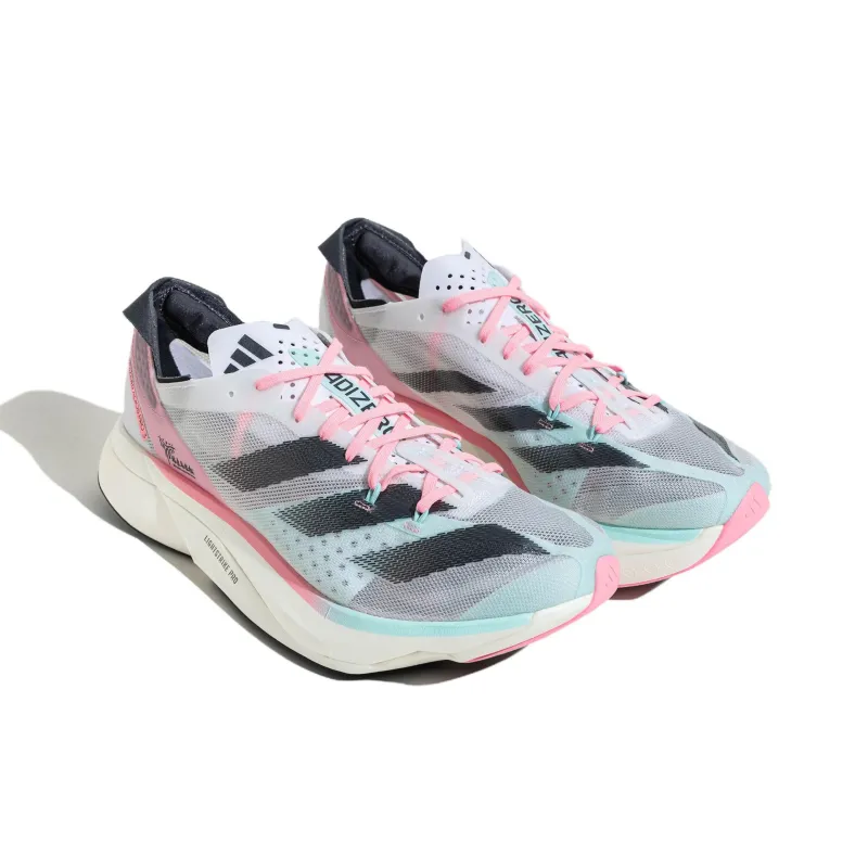 Adidas Adizero Adios Pro 3 Low Top Running Shoes Unisex White Gray-2