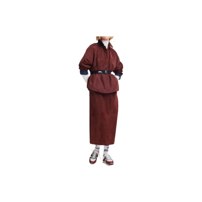 LONGCHAMP Jackets Coats Women's Burgundy-1