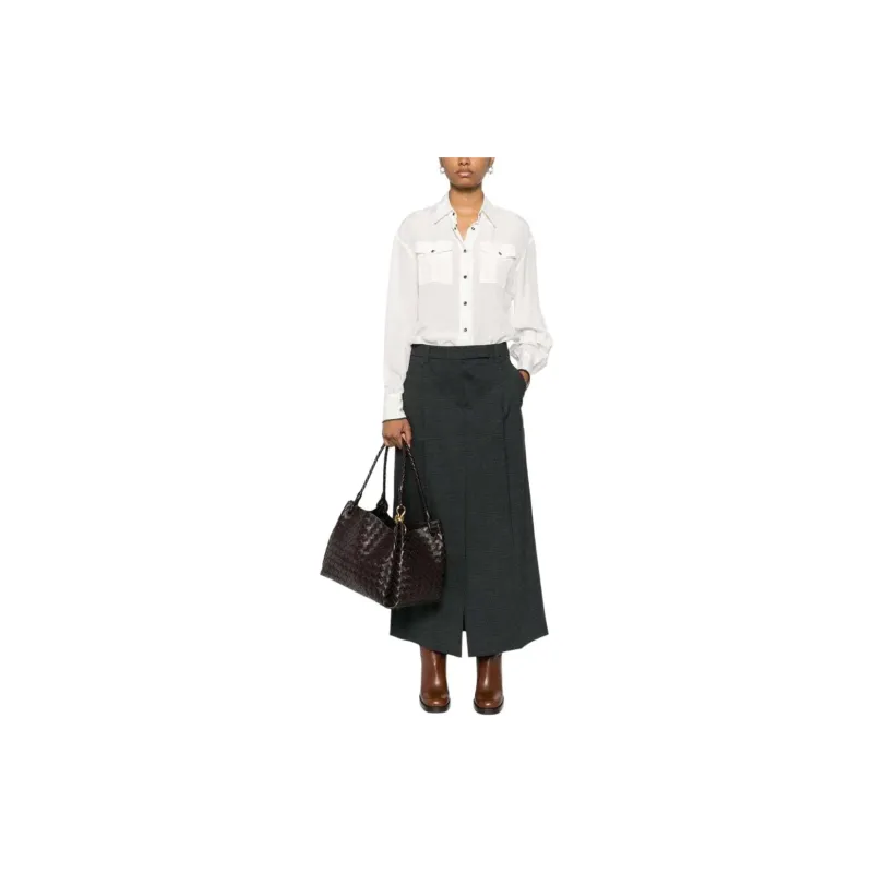 Brunello Cucinelli Dart Detailed Pencil Skirt-1