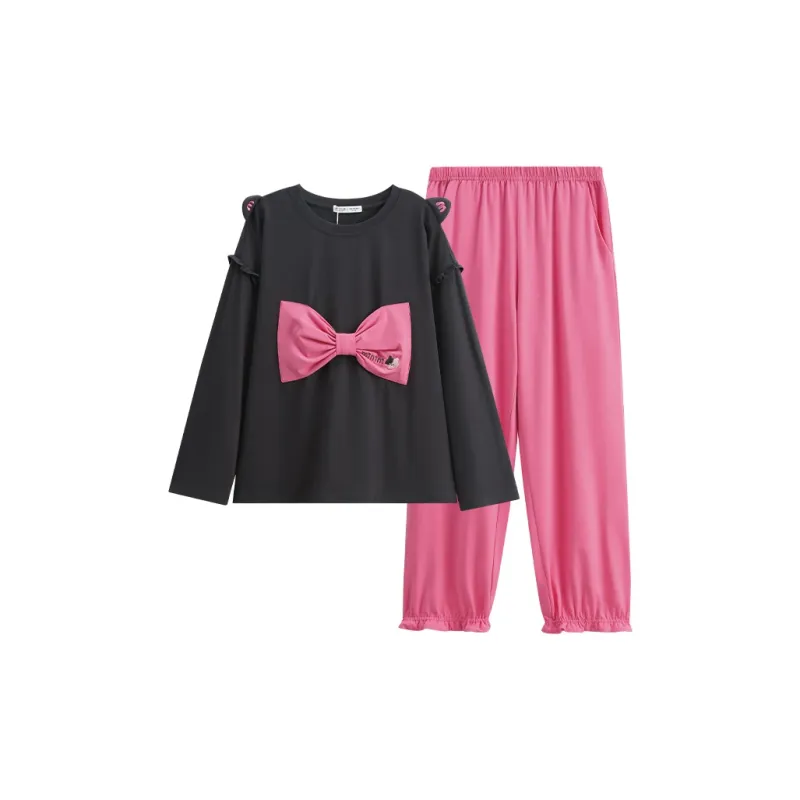 FENTENG Pajama Set Women's Vintage Gray-0