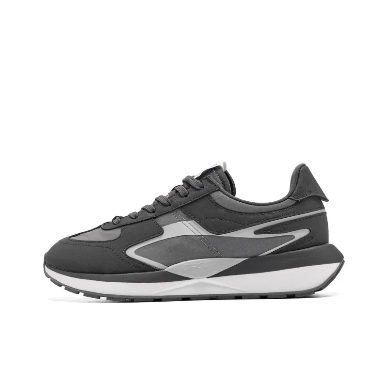 QIAODAN Non slip Wear resistant Shock Absorption Low Top Casual Shoes Men's Coal Gray-0
