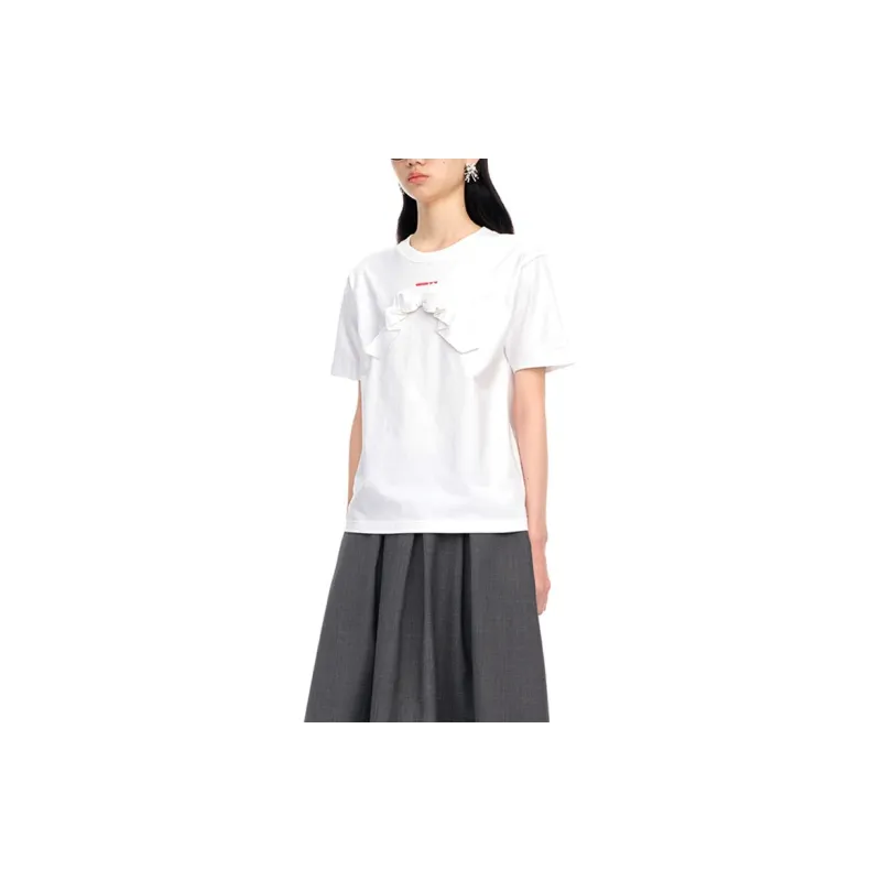SHUSHUTONG T Shirt Women's White-1
