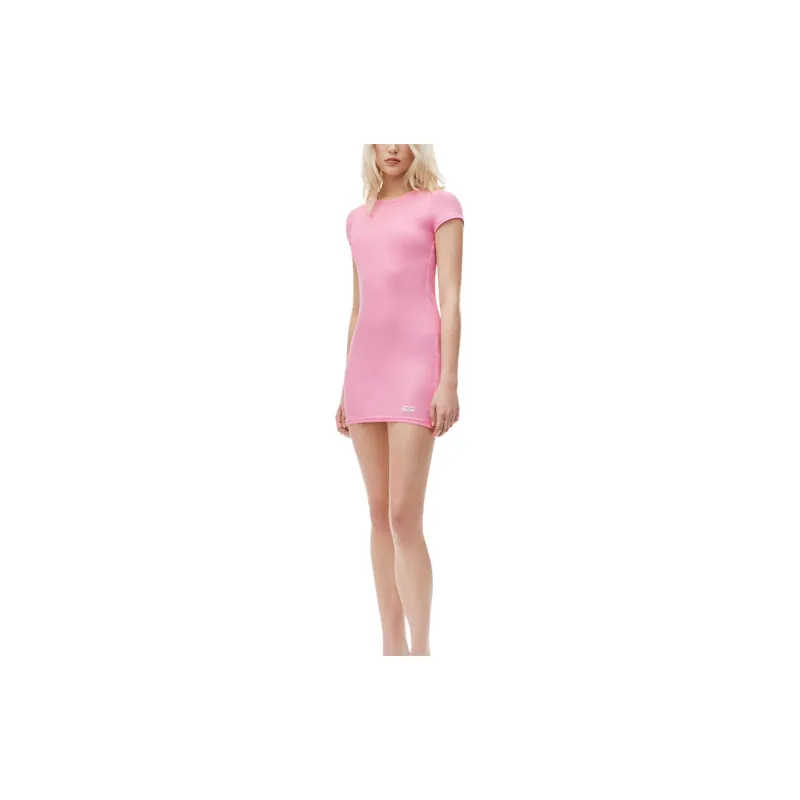 Alexander Wang SS24 Short Sleeved Dress Women's Dark Pink-1