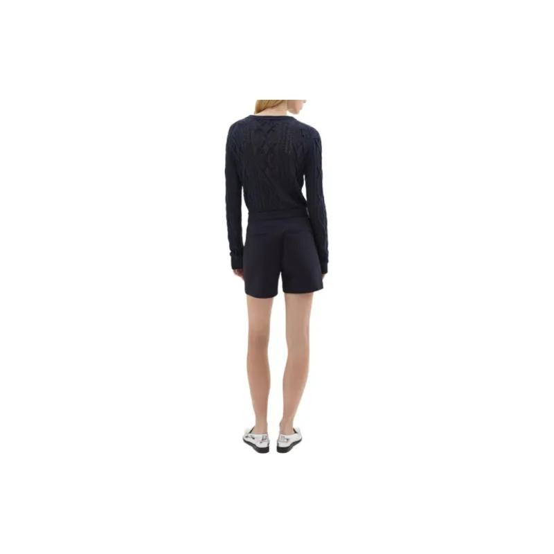 THEORY Casual Shorts Women's Deep Navy Blue-2