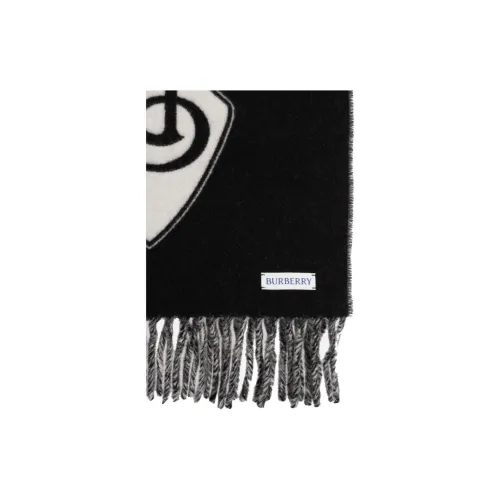 Burberry Logo Jacquard Fringed-Edge Scarf