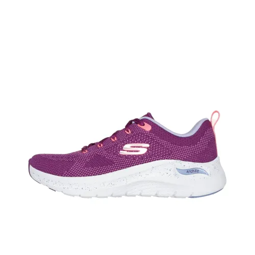 Skechers ARCH FIT 2.0 Cushioning, Slip Resistant, And Abrasion Resistant Low Top Casual Shoes Women's Purple