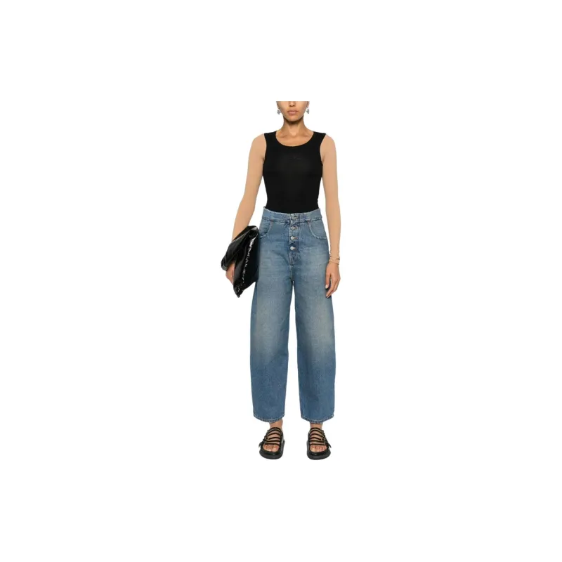 MM6 Maison Margiela Two Toned Numbers Motif Layered Top-1