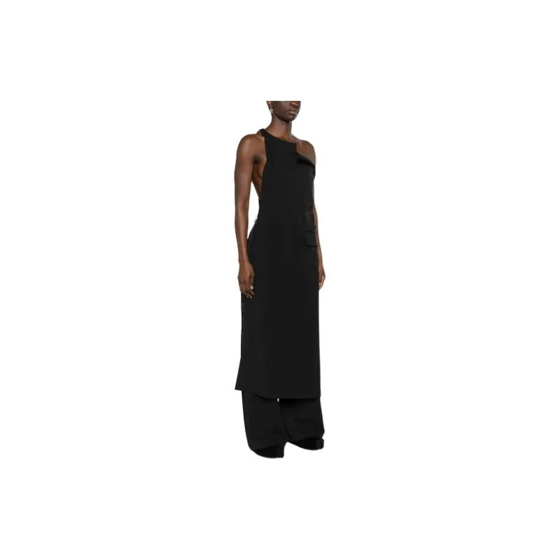 MM6 Maison Margiela Asymmetric neck Twill Top-2