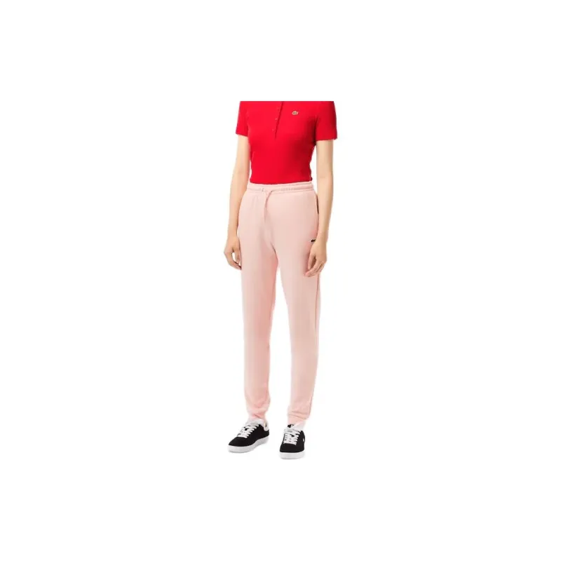 LACOSTE Knitted Sports Pants Women's Pink-1