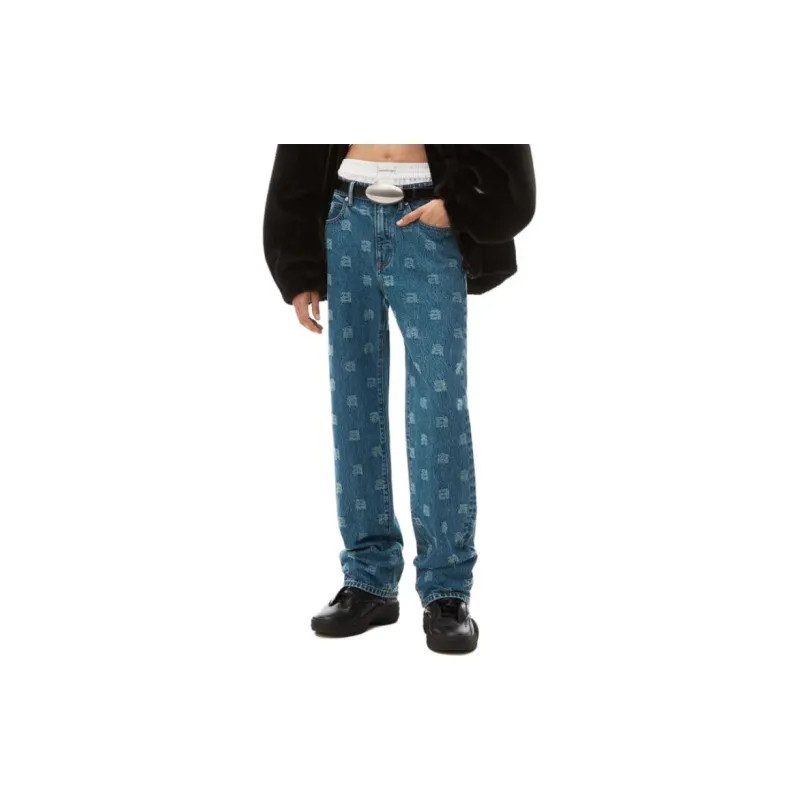 Alexander Wang Logo Detailed Jeans-1
