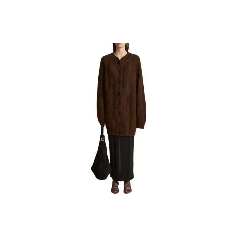 KHAITE Jina Knitted Cardigan-1