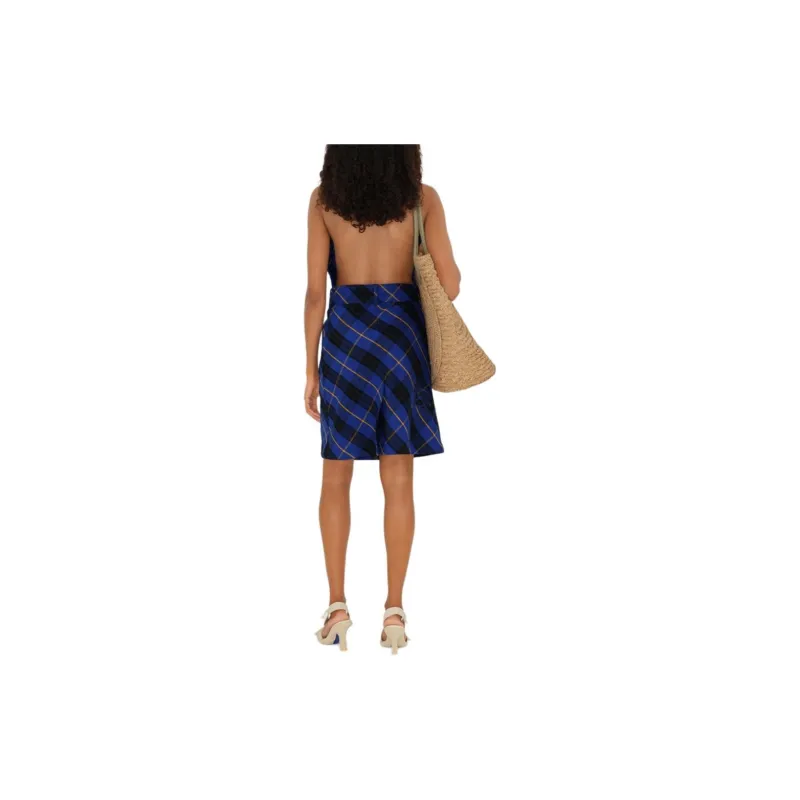 Burberry Sleeveless Dress Women's Bright Marine Blue-3
