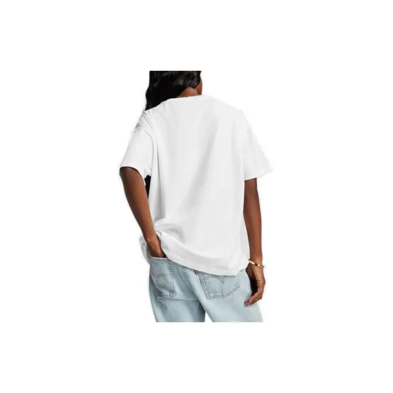 Converse Oversized Wordmark T Shirt T-Shirt Women's White-2