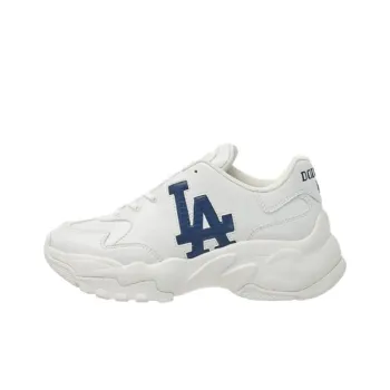 MLB Los Angeles Dodgers Anti Slip Wear Resistant Mid Top Chunky Sneakers Unisex Ecru