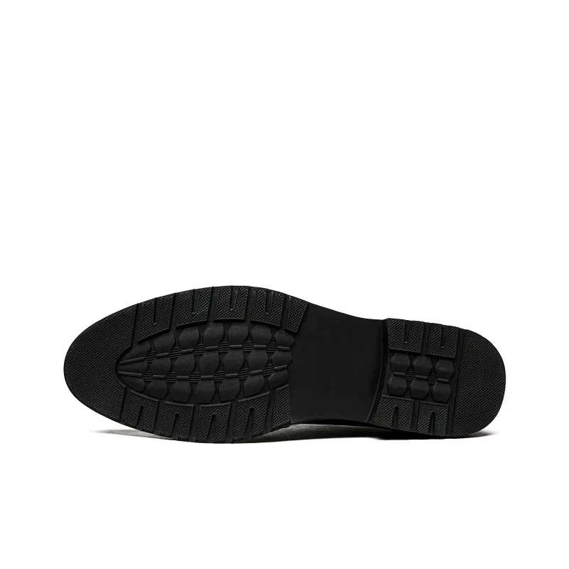 CHINT Dress Shoes Men Low Top Black-4