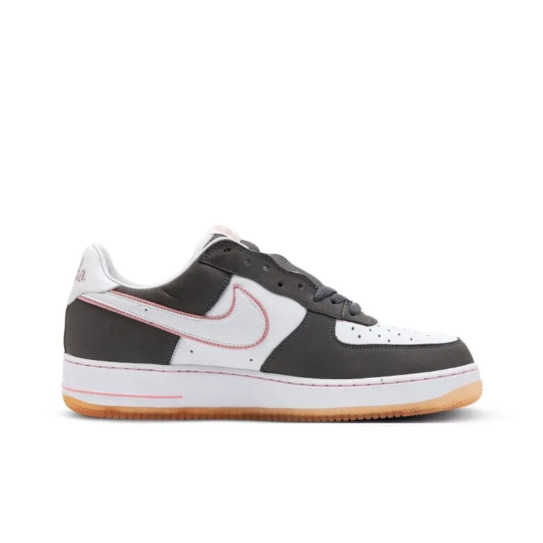Terror Squad x Nike Air Force 1 Cushioning Lightweight Low-Top Skateboard Shoes Men's Gray White-1