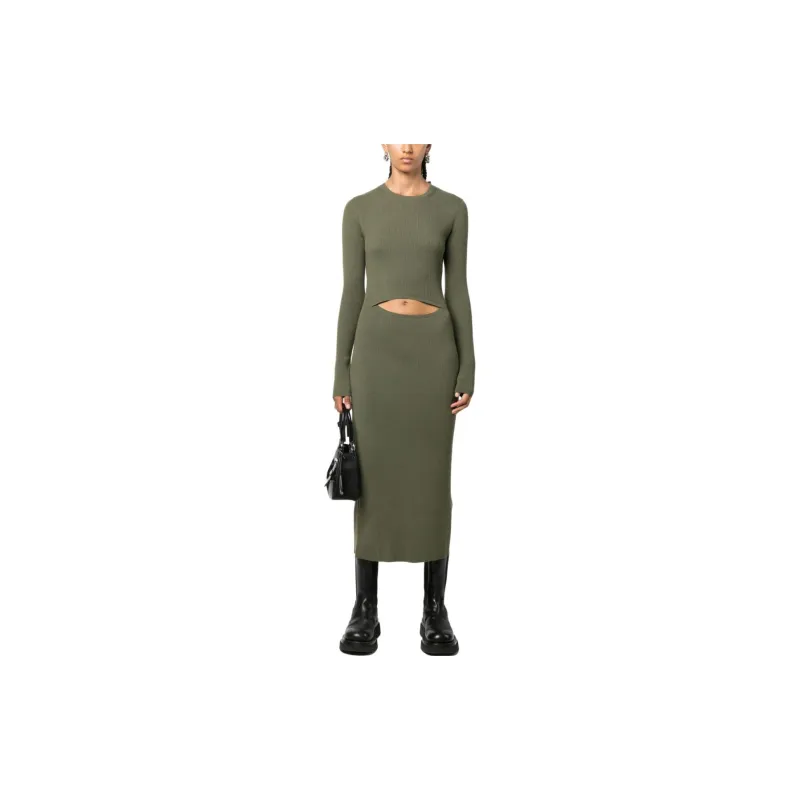 DIESEL Long Sleeved Dress Women's Green-1