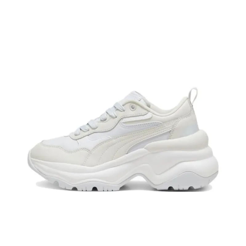 PUMA Anti Slip Wear Resistant Low Top Chunky Sneakers Women's White-0